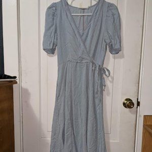 Ellison Wrap Dress Light Blue
